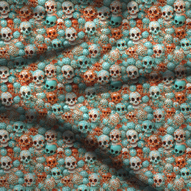 Bestseller Aqua Novelty Memento Soft Crepe Printed Fabric