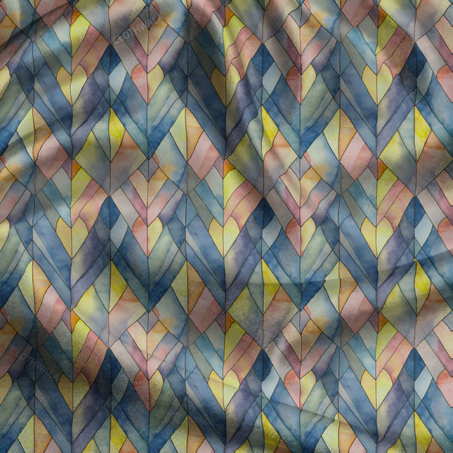 Bestseller Prism Geometric Harmony Play uSoft Satin Printed Fabric