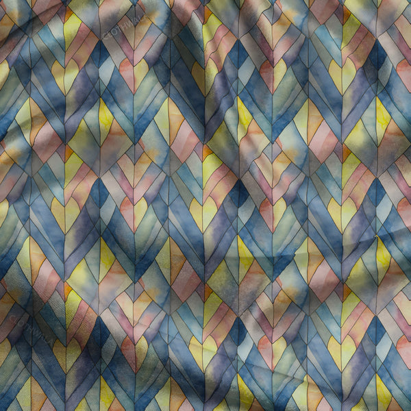 Bestseller Prism Geometric Harmony Play uSoft Satin Printed Fabric