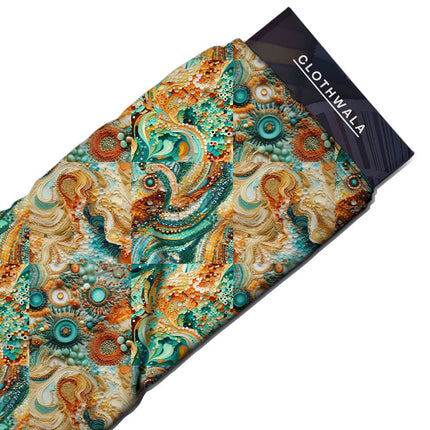 Must-Have Whirlpool Abstract/Geometric Wonders uSoft Satin Printed Fabric