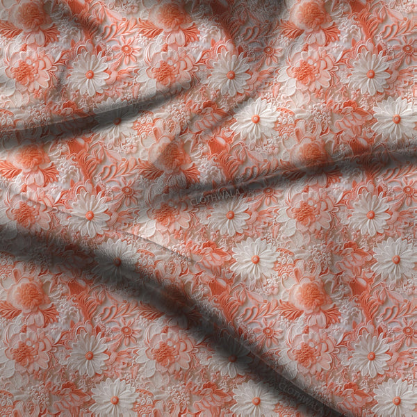 Must-Have Haze Floral Charm Soft Crepe Printed Fabric