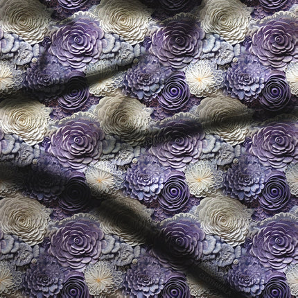 Latest Monochrome Bloom Elegance Soft Crepe Printed Fabric