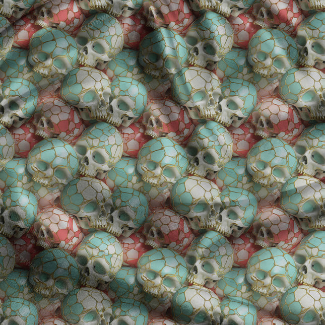 Luxury Edgy Gothic Chic Enigma uSoft Satin Printed Fabric