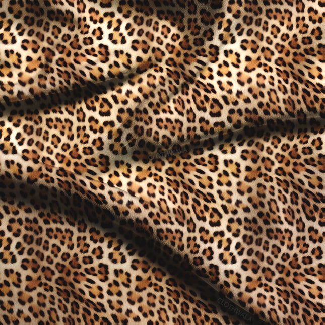 Premium Wild Animal - Exotic Elegance Whispers Soft Crepe Printed Fabric