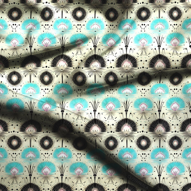 Hotpick Dandelion Whimsical Winks Soft Crepe Printed Fabric