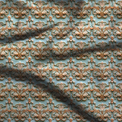 Latest Baroque Revival Pearl Elegance Soft Crepe Printed Fabric