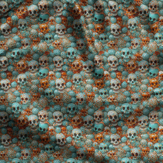 Bestseller Aqua Novelty Memento uSoft Satin Printed Fabric