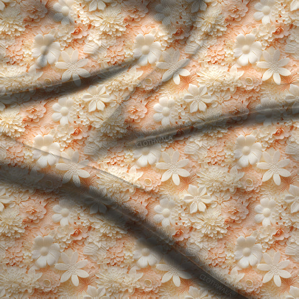 Must-Have Petal Floral Lace Soft Crepe Printed Fabric