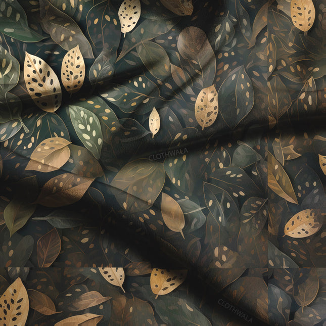 Premium Whispering Nature's Woods Soft Crepe Printed Fabric