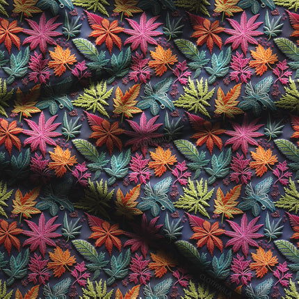 Exclusive Psychedelic Nature-Inspired. Enchanted Forest Flare Soft Crepe Printed Fabric