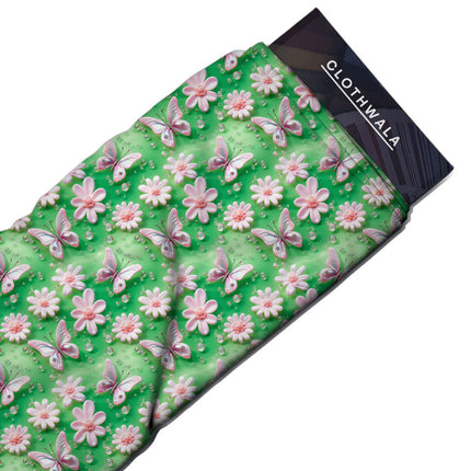 Luxury Spring's Celebration Whisper uSoft Satin Printed Fabric