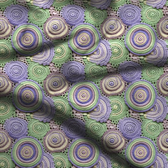 Exclusive Crochet Geometric. Mandala Soft Crepe Printed Fabric