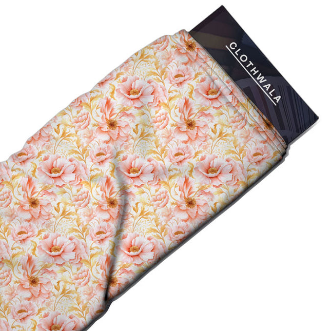 Hotpick Dawn Floral Parade uSoft Satin Printed Fabric