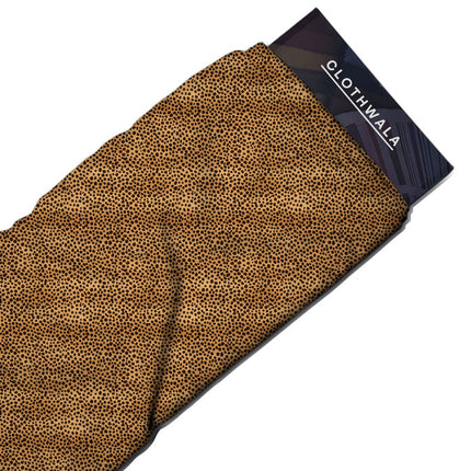 Trendy Classic Animal Cheetah uSoft Satin Printed Fabric