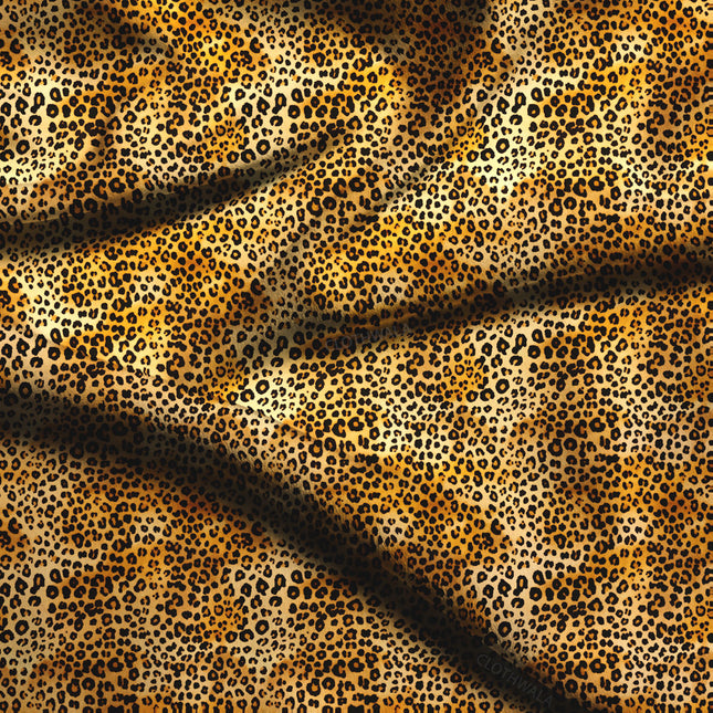Limited Edition Cheetah's Animal Dawn Soft Crepe Printed Fabric