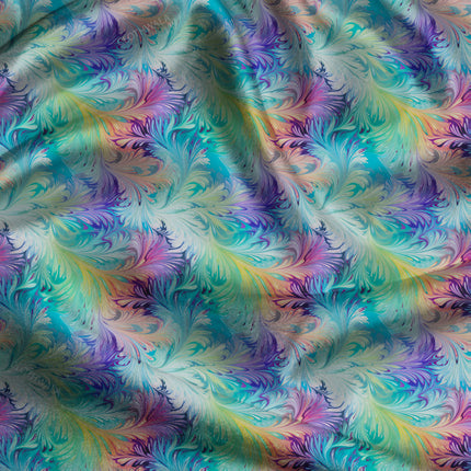 Bestseller Whimsical Abstract Fantasy Featherwave uSoft Satin Printed Fabric