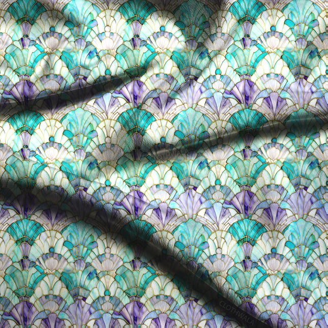 Hotpick Gossamer Botanical Ginkgo Grace Soft Crepe Printed Fabric