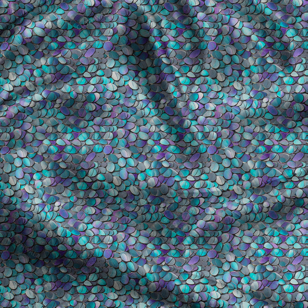 Bestseller Mermaid Fantasy Scale uSoft Satin Printed Fabric