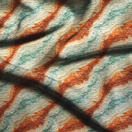 Hotpick Autumn Geometric Hues Soft Crepe Printed Fabric