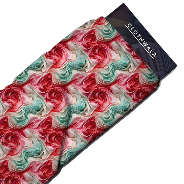 Hotpick Candy Abstract Swirl Dreams Soft Crepe Printed Fabric