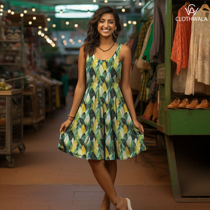Premium Enchanted Nature-Inspired Forest Soft Crepe Printed Fabric
