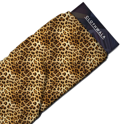 Limited Edition Animal Cheetah Chic Charm Soft Crepe Printed Fabric