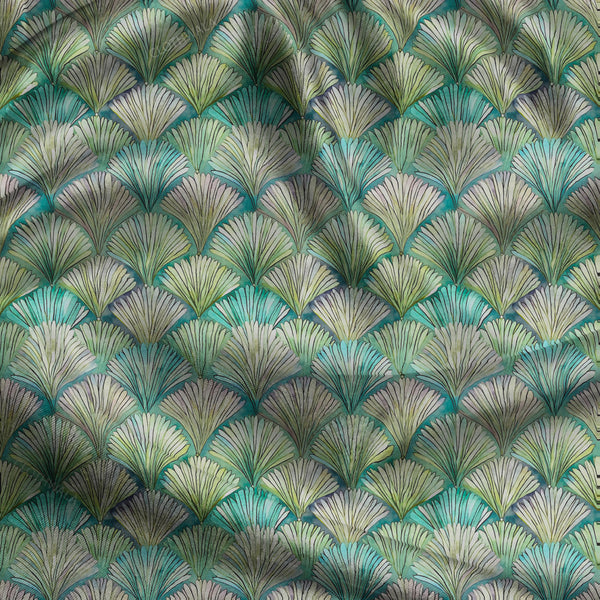 Bestseller Palm Tropical Fan uSoft Satin Printed Fabric