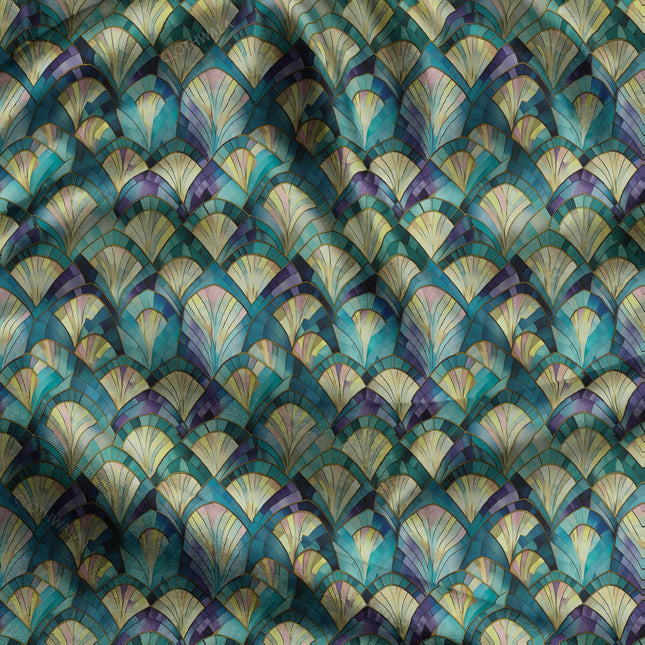 Premium Arch Vintage Gala uSoft Satin Printed Fabric