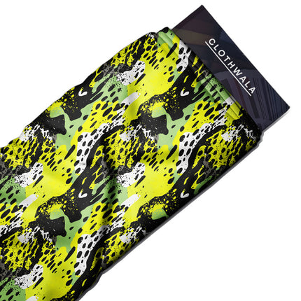 Hotpick Neon Animal Print Predator uSoft Satin Printed Fabric