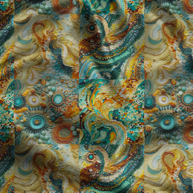 Must-Have Whirlpool Abstract/Geometric Wonders uSoft Satin Printed Fabric