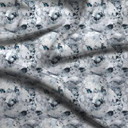 Exclusive Geometric Arctic Stare Soft Crepe Printed Fabric