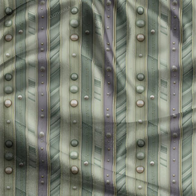 Must-Have Pinstripe Modern Vintage Pearl Soiree uSoft Satin Printed Fabric