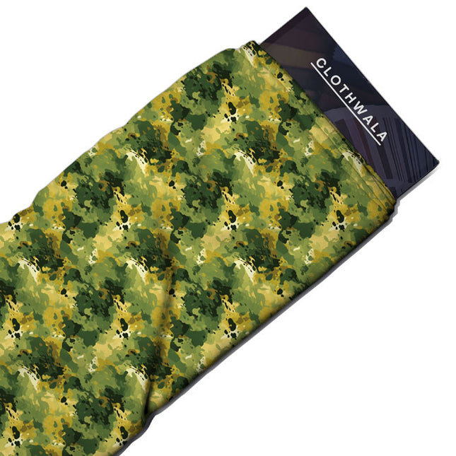 Premium Urban Modern Camouflage Jungle Soft Crepe Printed Fabric