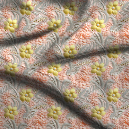 Luxury Pastoral Petal Tapestry Soft Crepe Printed Fabric
