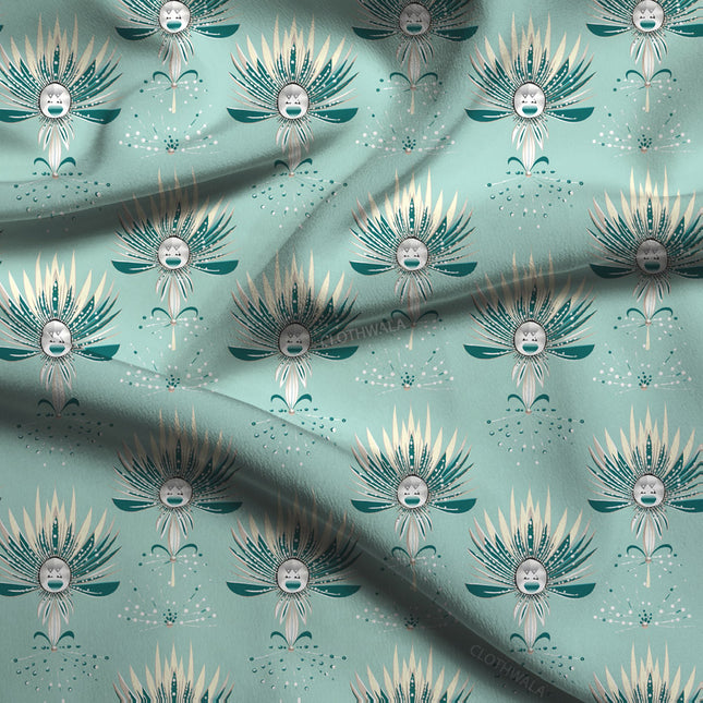 Must-Have Celestial Fantasy Harmony Soft Crepe Printed Fabric