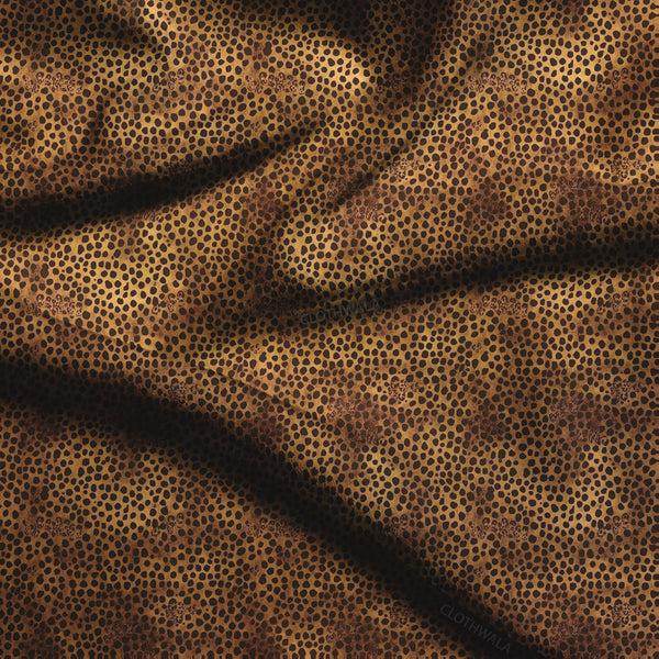 Limited Edition Animal Spotted Serenade Soft Crepe Printed Fabric
