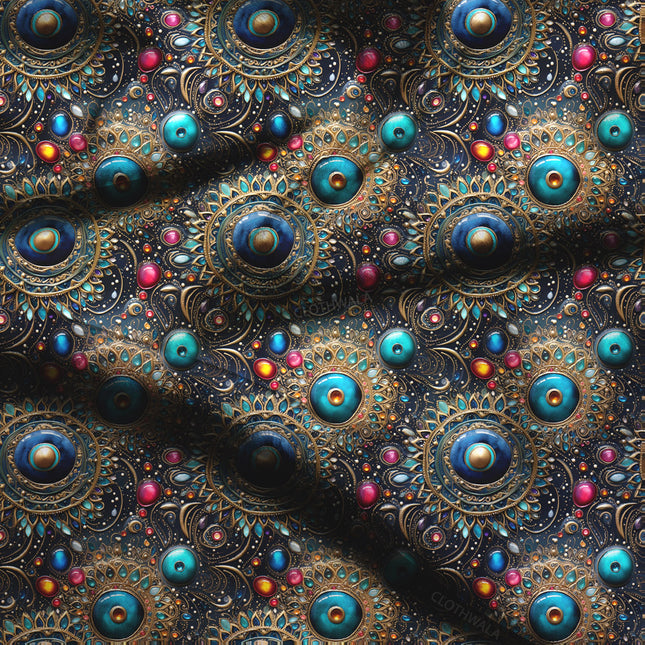 Exclusive Mystic Geometric - Ornate Intricacy Mandala Soft Crepe Printed Fabric