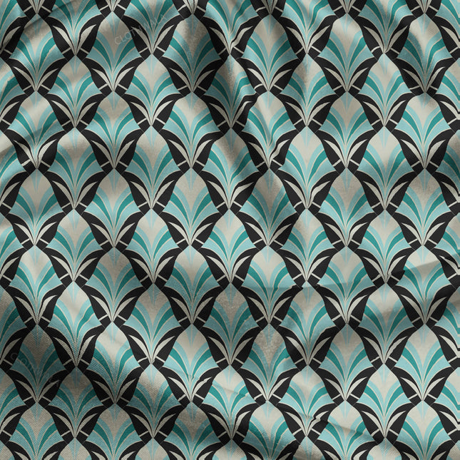 Exclusive Art Vintage Glam Deco Elegance uSoft Satin Printed Fabric