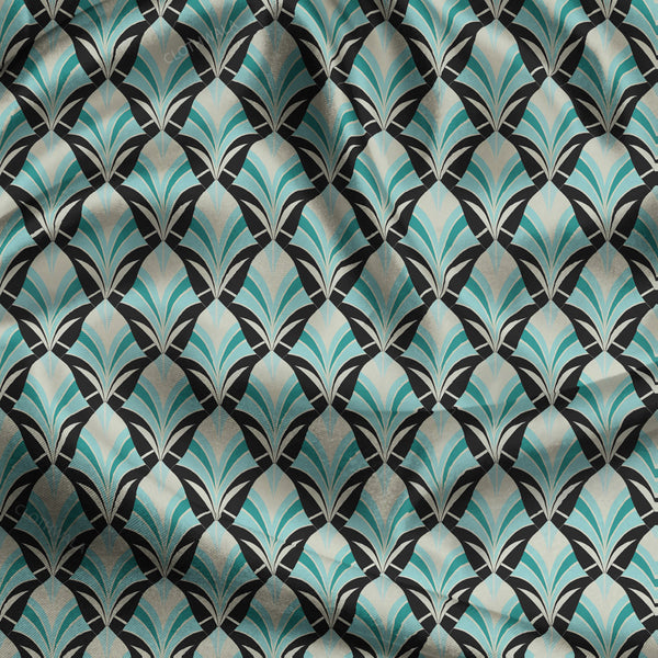 Exclusive Art Vintage Glam Deco Elegance uSoft Satin Printed Fabric