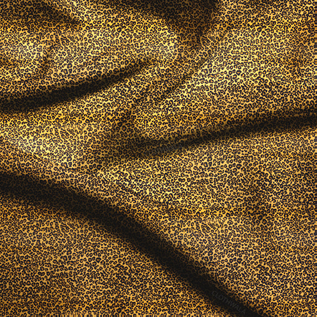 Limited Edition Wild Animal Espresso Spots Soft Crepe Printed Fabric
