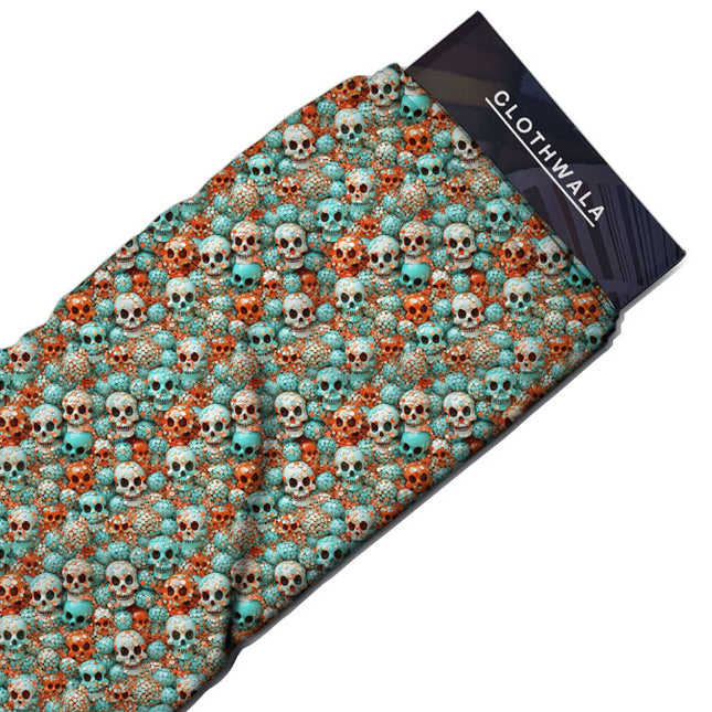 Bestseller Aqua Novelty Memento uSoft Satin Printed Fabric