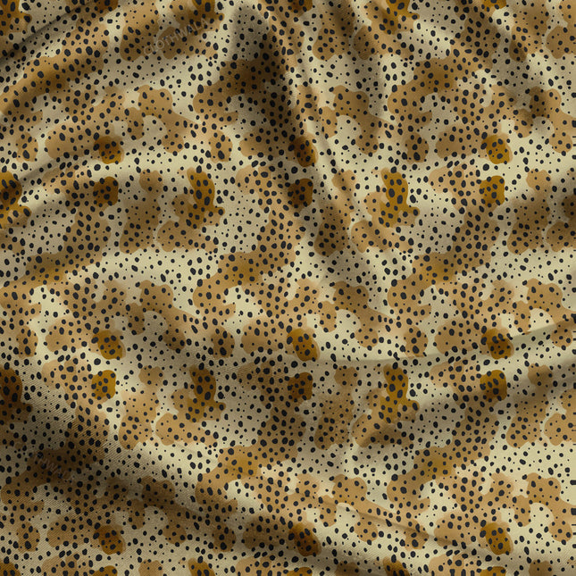 Limited Edition Cheetah's Animal Terrain uSoft Satin Printed Fabric