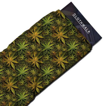 Hotpick Canopy Nature of Green Soft Crepe Printed Fabric