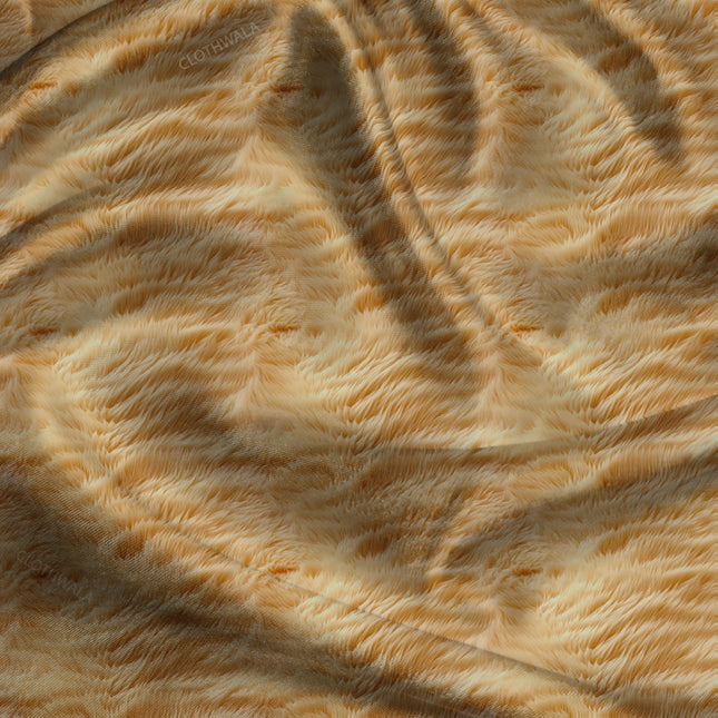 Must-Have Animal Whispers Furrows uSoft Satin Printed Fabric