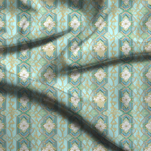 Trendy Regal Classic Renaissance Rendezvous Soft Crepe Printed Fabric