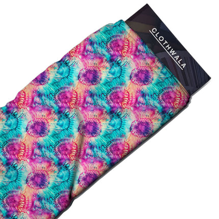 Limited Edition Abstract Petal Splash Soft Crepe Printed Fabric