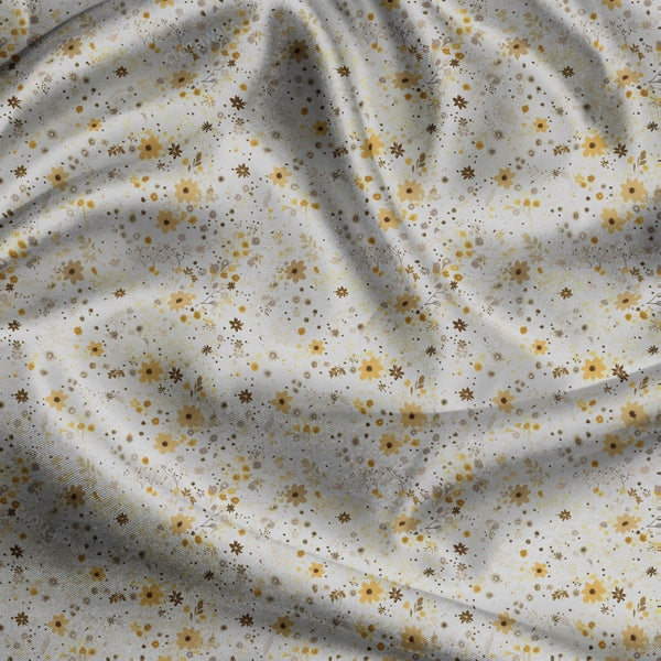 Must-Have Gilded Floral Speckle uSoft Satin Printed Fabric