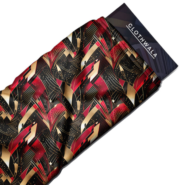 Trendy Deco Glamorous Heart uSoft Satin Printed Fabric