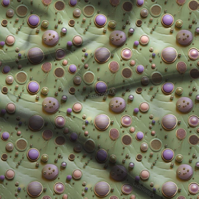 Must-Have Planetary Abstract Geometric Parade Soft Crepe Printed Fabric