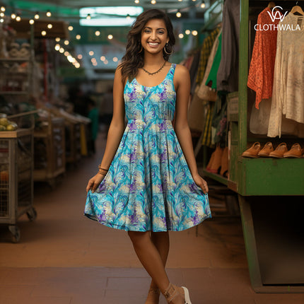Trendy Majestic Animal-Inspired Peacock uSoft Satin Printed Fabric